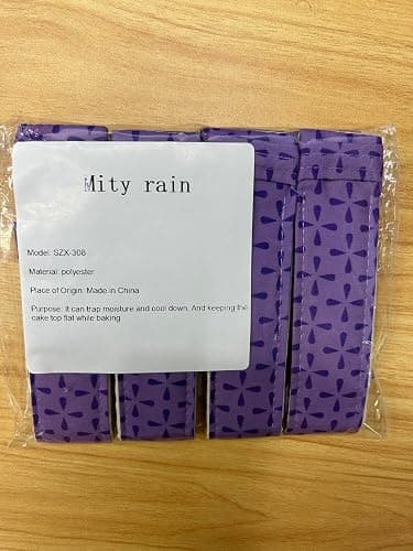 Mity rain 4-Piece Cake Pan Dampen Strips, Super Absorbent Thick Cotton Strips for Baking, Cake Leveler and Baking Supplies thumbnail 6