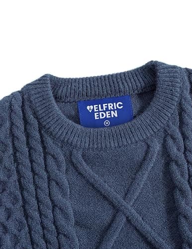 Aelfric Eden Oversized Knit Sweater Solid Vintage Pullover Sweater Unisex Woven Crewneck Knitted Tops thumbnail 4