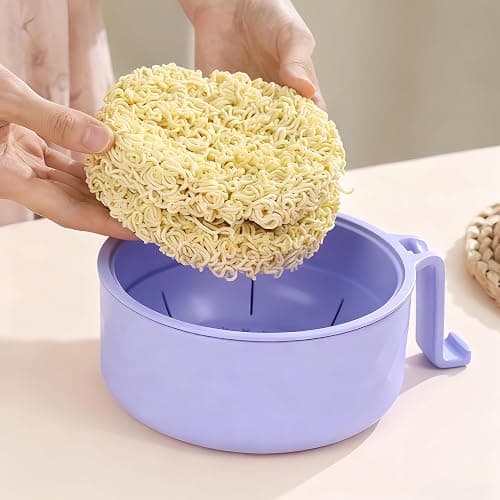 Layron Ramen Cooker Ramen Bowl Set with Chopsticks Microwave Noodle Bowl College Dorm Room Essentials for Girls for Boys Apartment Essentials-Blue thumbnail 5