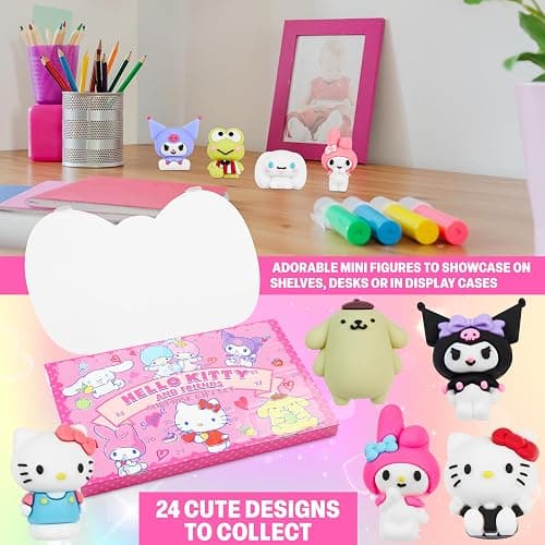 Hello Kitty and Friends Surprise Figurines Box with 24 Pcs 3D Collectible Character Figurines, Sanrio Kuromi Cinnamoroll My Melody, Gifts for Girls (Multi 24 Pcs) thumbnail 3