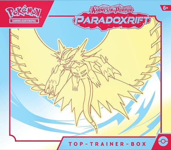 Pokémon - Trading Card Game: Top Trainer Box Crimson & Purple - Paradox: Crescent of Thunder (9 Booster Packs, 1 Holographic Full Screen Promo Card & Premium Accessories) - Crescent of Thunder thumbnail 3