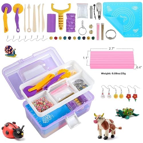 Polymer Clay 72 Colors, Modeling Clay for Kid Sets - Includes Sculpting Tools and Accessories with Storage Case - Ideal Holiday Gift for Children, Adults and Beginners thumbnail 5
