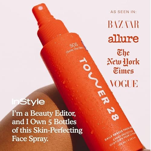 Tower 28 SOS Daily Rescue Facial Spray - Hypochlorous Acid Spray to Help Reduce Redness, Calm Irritation + Alleviate Flare-Ups - Soothing + Purifying Face Toner - Everyday Skin Care Essential (4 oz) thumbnail 7