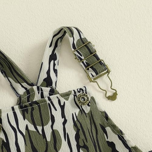 YOKJZJD Newborn Toddler Baby Boy Duck Deer Hunting Corduroy Suspender Pants Bib Overalls Little Hunter Fall Winter Outfits thumbnail 5