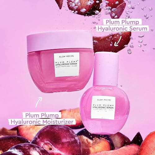 Glow Recipe Plum Plump Hyaluronic Acid Face Cream - Hydrating, Firming & Plumping Facial Moisturizer for Women & Men - Korean Skin Care with Polyglutamic Peptides to Reduce Dry Skin Wrinkles (50ml) thumbnail 9