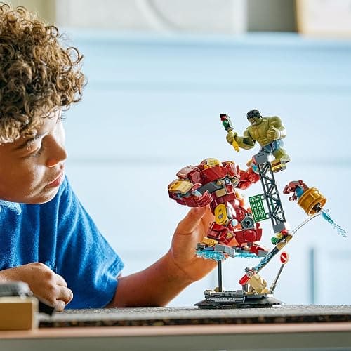 LEGO | Marvel Battaglia Epica: Hulkbuster vs. The Hulk - Giocattolo dei Supereroi con 2 Action Figure e Minifigure di Iron Man - Idea Regalo per Bambini da 9 Anni in su Fan degli Avengers - 76343 thumbnail 2