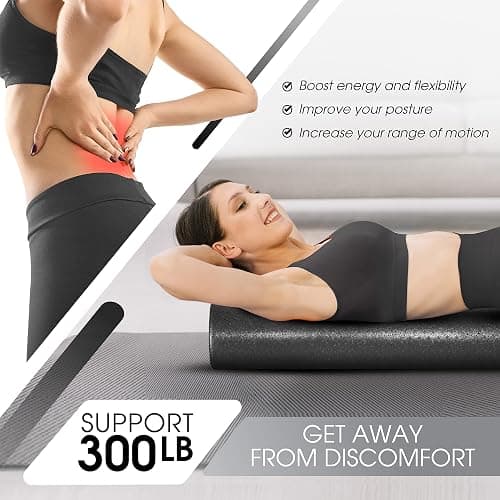 Yes4All High-Density EPP Round Back Roller Foam, Exercise Foam Roller for Yoga, Pilates & Stretching - 12, 18, 24, 36 inch thumbnail 5