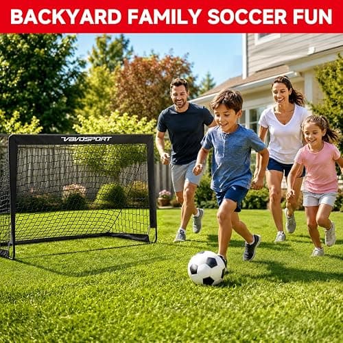 2 Pack 4x3 FT Kids Soccer Goals for Backyard, Portable Pop Up Soccer Goals | Kids Soccer Net with Targets, Carrying Bag & Ground Stakes, Soccer Training Equipment for Ages 3-12 Outdoor Games Gifts thumbnail 8