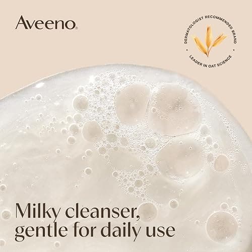 Aveeno Calm + Restore Nourishing Oat Cleanser, Daily Hydrating Facial Cleanser & Face Wash for Sensitive Skin, Non-Foaming, Hypoallergenic, Non-Comedogenic, Fragrance-Free, with Feverfew, 7.8 fl oz thumbnail 3