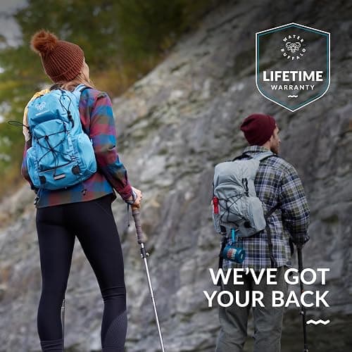 Water Buffalo Hydration Backpack - Sherpa 22L Hiking Backpack with Water Bladder - Water Backpack for Hiking with Waterproof Zippers, Phone & Pole Holders thumbnail 6