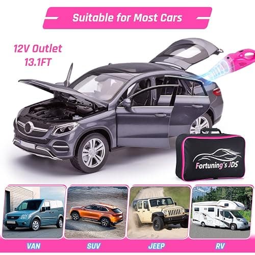 38PCS Car Detailing Kit Interior Cleaner with High Power Handheld Vacuum, Car Wash kit with Detailing Brush Set,Car Interior Detailing Kit,,Pink Car Accessories for Motorcycle,Cars,Gift for Women thumbnail 7