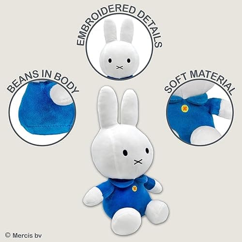 KIDS PREFERRED Miffy Plush Toy, 8 Inch Sitting Dutch Bunny Plush from Dick Bruna, Soft Boa Rabbit Bunny Stuffed Animal Plushie Doll for Girls and Boys thumbnail 5