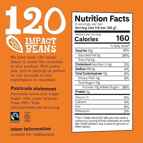 Tony’s Chocolonely Belgian Milk Chocolate Candy Bar With Caramel & Sea Salt, Chocolate Bars for Snacks, Party Favors, or Gifts, 32% Cacao, Made From Quality Fairtrade Cocoa, 4 Bars, 6.35 Oz Each thumbnail 2
