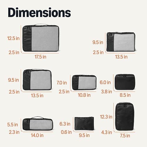 Amazon Essentials Packing Cubes Travel Accessories Set, Luggage Organizer with Double Zipper thumbnail 5
