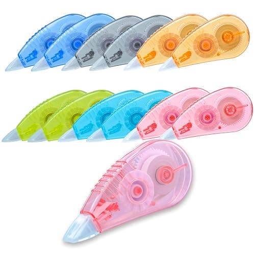 Jovanssen White Correction Tape, 12 Pack, 13.13 Feet Correction Tape for School And Office, Easy To Use Applicator for Instant Corrections - Image 1