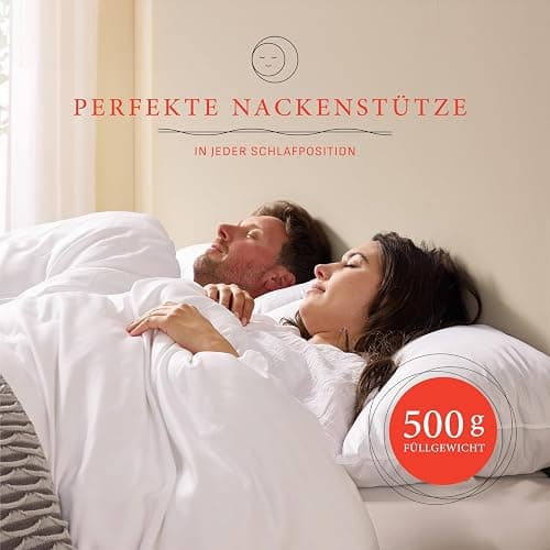 Pullman Kopfkissen 40x80 cm – 2er Set Hotelqualität Mikrofaser Kissen für Alle Schlafpositionen, Allergiker Schlafkissen mit 500 g Füllmaterial, Oeko-Tex zertifiziertes Bett Kissen (40 x 80) thumbnail 3