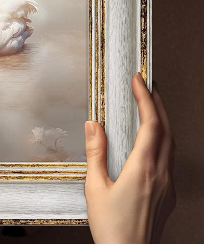 Afuly 5x7 Vintage Picture Frames Set of 3, Antique Retro Photo Frame Gold Picture Frame Tabletop Wall Hanging Home Gallery Decor Wedding Birthday Gift for Family Friends thumbnail 9