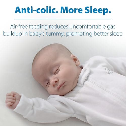 Dr. Brown's Anti-Colic Options+ Narrow Baby Bottle, 8 oz, 4-Pack | Clinically proven to reduce colic, bottle with Level 1 slow flow nipple, 0m+, BPA-free thumbnail 4