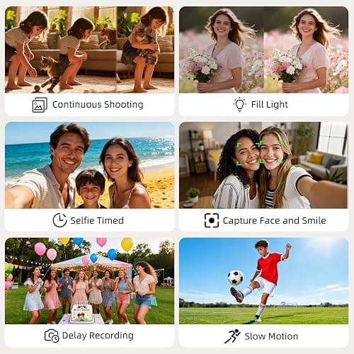 4K Digital Camera for Photography and Video, 56MP Autofocus Vlogging Camera for YouTube, 3" 180° Flip Screen & 16X Digital Zoom, Compact Travel Cameras with 32GB SD Card for Beginners & Adults thumbnail 5