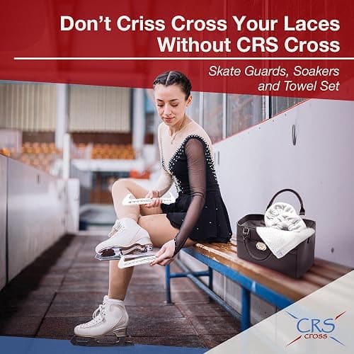 CRS Cross Skate Guards, Soakers and Towel Gift Set - Ice Skating Guards and Soft Skate Blade Covers for Figure Skating or Hockey thumbnail 7