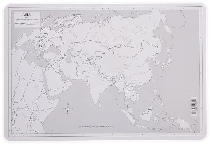 Painless Learning Asia Map Placemat 12 x 17 1/2 inches thumbnail 3
