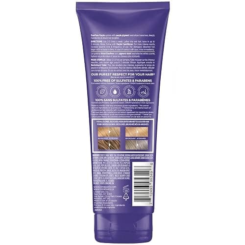 L’Oreal Paris Sulfate Free Brass Toning Purple Shampoo for Blonde, Bleached, Silver, or Brown Highlighted Hair, EverPure, 6.8 Fl Oz (Packaging May Vary) thumbnail 10