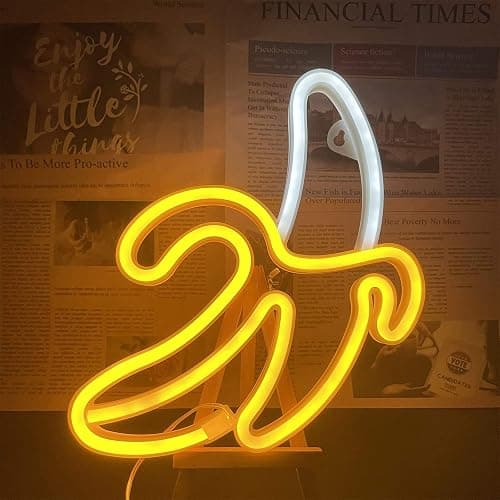 ENUOLI Banana Neon Signs,Banana Neon Light 11.4"x7.9" inch LED Neon Lights for Wall Decor,USB/Battery Powered Night Lamps Light Up Signs for Christmas,Birthday Party, Kids Living Room,Home Decor thumbnail 4