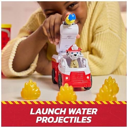 Paw Patrol Fire Rescue Command Center with Marshall Figure, Rescue Fire Truck, Lights, Launcher & Sound Fx, Kids Toys for Boys & Girls Ages 3 and Up thumbnail 9