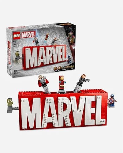 LEGO Marvel: Marvel Logo & Minifigures Building Toy - Marvel Collectible Set for Kids, Boys and Girls, Ages 12+ - Model Kit with 5 Minifigures - Gift Idea for Birthday - 76313 thumbnail 7