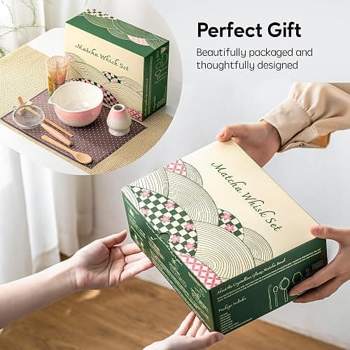 Veraelle Matcha Whisk Set, Handcrafted Crystalline Glaze Matcha Set, 8 Pcs Matcha Kit Includes Matcha Bowl, Whisk with Holder, Bamboo Scoop & Spoon, Sifter and Tea Towel, Ceremonial Matcha Tea Set thumbnail 9