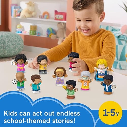 Fisher-Price Little People Classroom Figures | 10-Piece Set for Preschool Pretend Play, Toddler Toy for Kids Ages 1+ Years (Amazon Exclusive) thumbnail 3