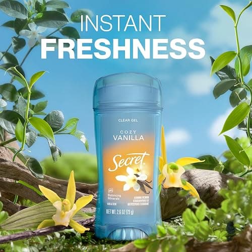 Secret Fresh Antiperspirant Deodorant for Women, 72hr Breathable Sweat & Odor Protection, Instant Freshness & Gentle, PH Balancing Minerals, Clear Gel, Cozy Vanilla Scent, 2.6 oz thumbnail 5