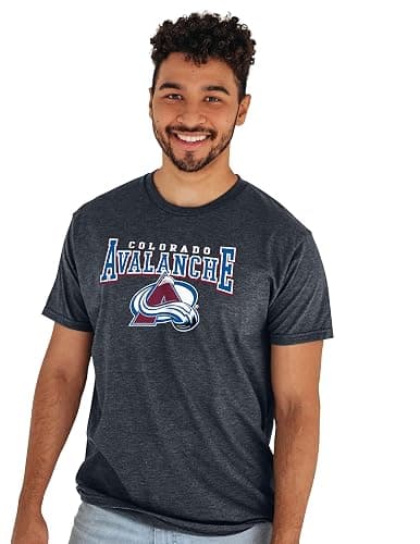 Blue 84 NHL Officially Licensed T-Shirt Heathered Black - Image 1