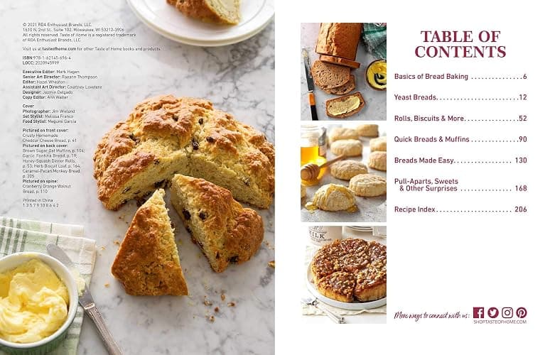 Taste of Home Breads: 100 Recipes for Oven-Fresh Loaves, Rolls, Biscuits, and More - Spiral-Bound, Baking for All Skill Levels (Taste of Home Baking) thumbnail 3