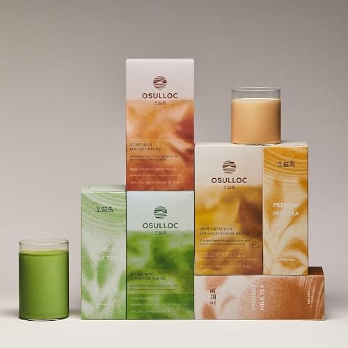 OSULLOC Jeju Matcha Milk Tea (7oz X 10 Packets), Easy on-the-go Stick type Powder Blended tea, Deep flavored matcha & creamy milk thumbnail 8