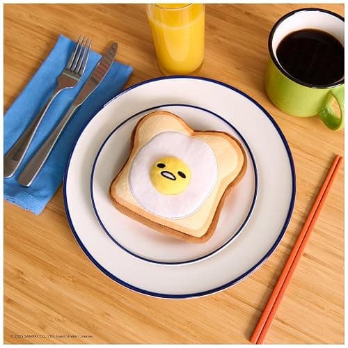 GUND Sanrio Gudetama The Lazy Egg Stuffed Animal, Gudetama Egg Toast Plush Toy for Ages 1 and Up, 5” thumbnail 2