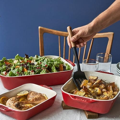 STAUB Ceramic 3-pc Rectangular Baking Dish Set, Cherry thumbnail 2