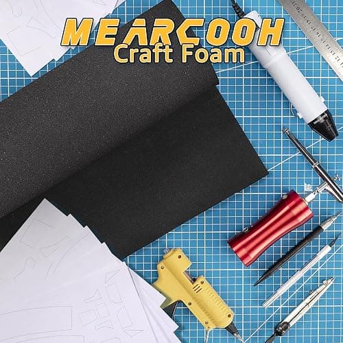 2-Pack Black Eva Foam Sheets roll, Premium eva Craft Foam 5mm Thick, 13.9" x 59", High Density 86kg/m3 for Halloween Cosplay Costume, Crafts, DIY Projects by MEARCOOH thumbnail 4