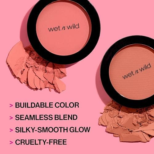 wet n wild Color Icon Blush, Effortless Matte Natural Sheer Glow & Seamless Blend, Luxuriously Infused Smooth Jojoba Oil, Cruelty-Free & Vegan - Pearlescent Pink thumbnail 2