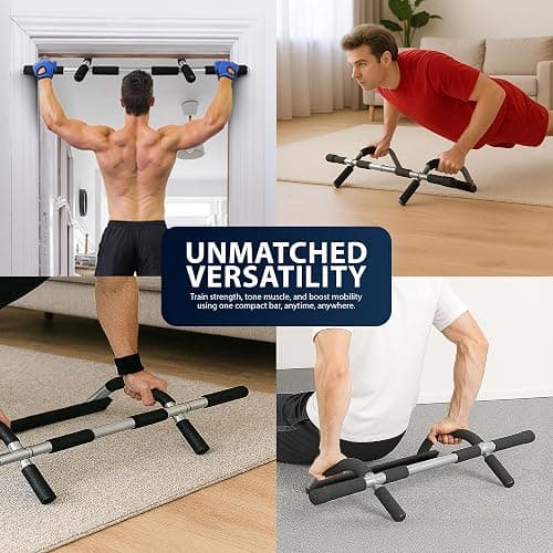 ZENO Pull Up Bar | Pull Up Bar for Doorway | Chin Up Bar with Padded Handles | Door Mounted Bar for Pull Ups | No Drilling Required thumbnail 6