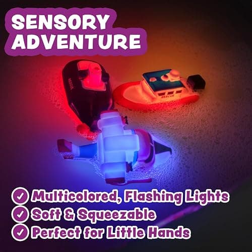 Tub Works® Ocean Rescue™ Vehicles Light Up Bath Toys, 6 Pack | Water-Activated Light Up Toys Flash & Change Color | Easy-Grip Baby & Toddler Bath Toys | Sensory Toys with Bath Lights for Kids Bath thumbnail 6