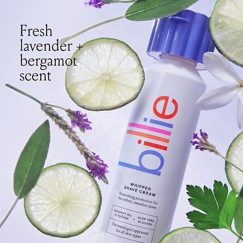 Billie Whipped Shave Cream - Lavender & Bergamot Scent - 6.5 fl oz - Lavender & Bergamot thumbnail 8