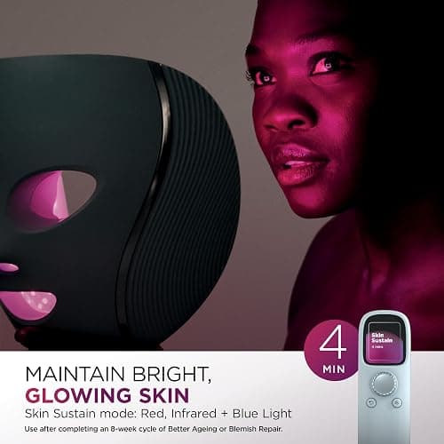 Shark CryoGlow LED Face Mask with Under-Eye Cooling, Anti-Ageing & Blemish Repair, Red & Blue LED, Infrared Light Therapy, USB-C, Remote Control, Storage Bag, Adjustable Straps thumbnail 7