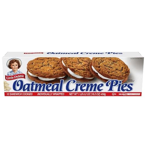 Little Debbie Oatmeal Crème Pies, 12 Individually Wrapped Sandwich Cookies, 16.2 OZ Box - Image 1