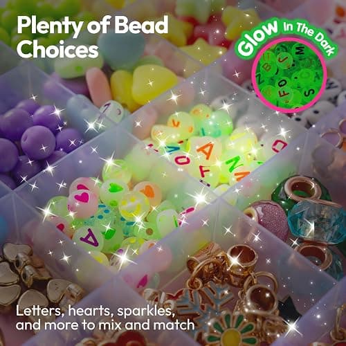 JOVA Klever Kits Princess Bracelet Making Kit, Jewelry Making Kit, Bracelets for Girls, Crafts for Kids, 4 Year Old Girl Birthday Gifts, Over 650 Beads, Make 30+ Designs thumbnail 6