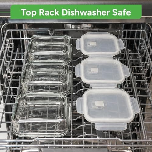 PrepNaturals 5 Pack 30oz Glass Meal Prep Containers - 1 Compartment | Borosilicate Glass Meal Prep Containers - Airtight Leak-Resistant Lids, Microwave, Oven & Freezer Safe (5-Pack, 30 oz) thumbnail 11