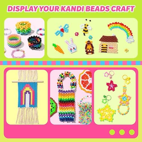 Simetufy 10000PCS Pony Beads Bulk, 48 Colors 6x9mm Kandi Beads for Bracelet Making Rave Kandi Hair Braiding Key Chains DIY Crafts Gifts (5.73LB, Stack Box) thumbnail 12