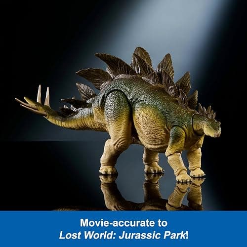Mattel Jurassic World Hammond Collection Action Figure, Lost World Jurassic Park Stegosaurus, Carnivore Large Dinosaur Toy, Posable Wired Tail thumbnail 5