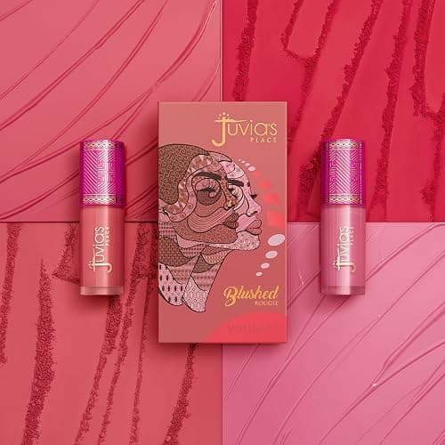 Juvia's Place Blushed Duo Blush Volume5 - Two Tone Pigmented Buildable Pressed Mineral Powder - Rosy Natural Cheeks Matte Fresh Finish for All Skin Color thumbnail 5