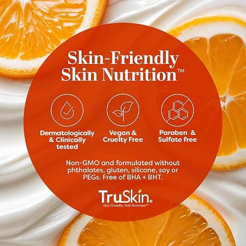 TruSkin Vitamin C Face Cream - Brightening Daily Moisturizer, 2 fl oz | Vitamins C & E, B5, Jojoba Oil & Green Tea to hydrate, nourish and support smooth, radiant-looking skin thumbnail 8